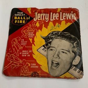 Jerry Lee Lewis Vinyl Record 45rpm Whole Lot if Shakin’ Goin’ On 45 4 songs
